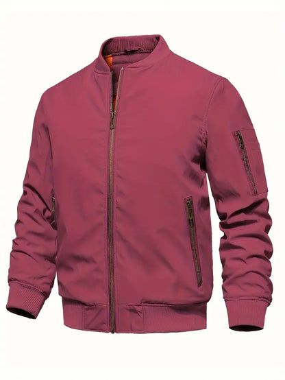 Men's Bomber Jacket Elegant Leather Look