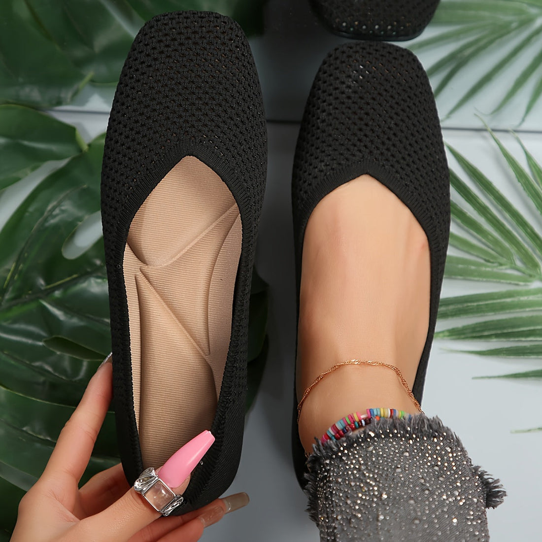 Women's Blue Flat Shoes