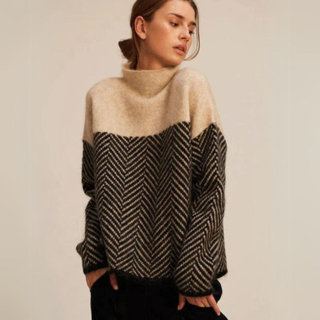 Soft Turtleneck Sweater Chunky Knit Women's Pullover