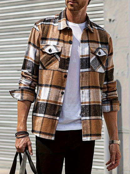 Men's Plaid Jacket Modern Style
