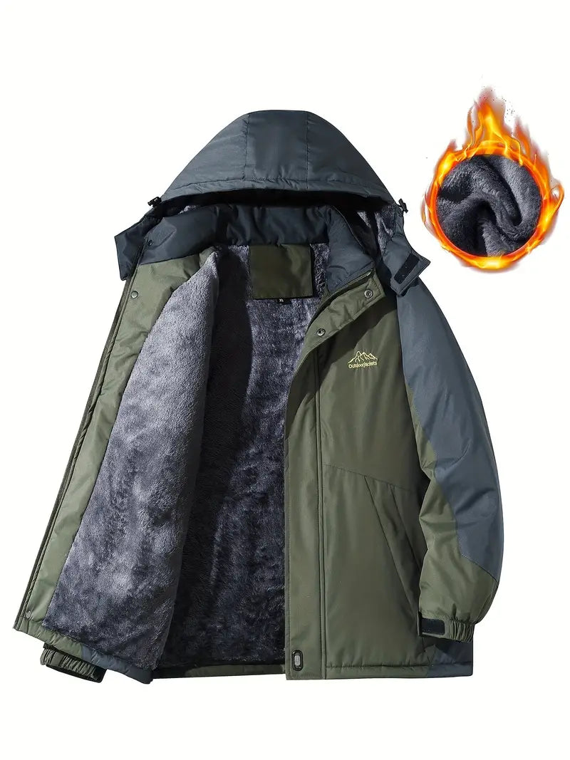 Men's Warm Waterproof Insulated Winter Jacket