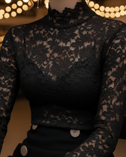 Women's Blouse Lace Spring Elegant
