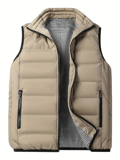 Men's Padded Vest Warm Insulated