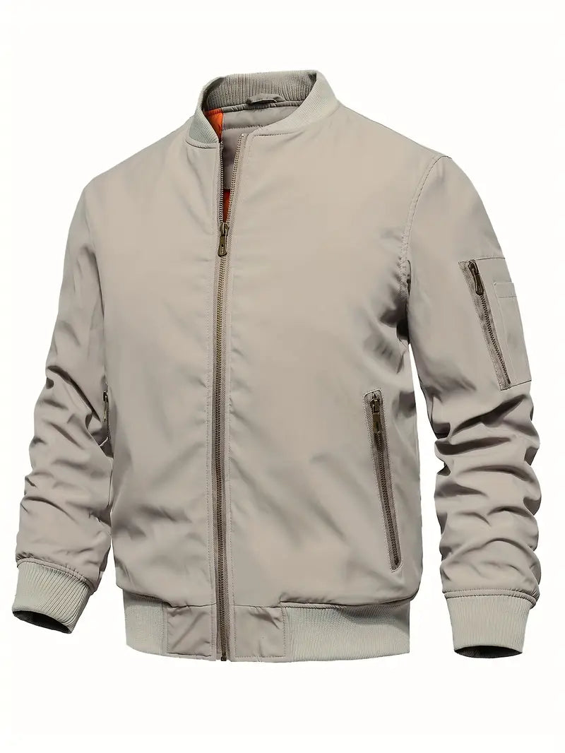 Men's Bomber Jacket Elegant Leather Look