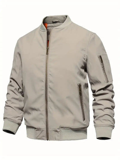 Men's Bomber Jacket Elegant Leather Look