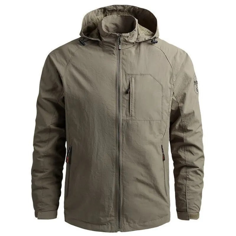 Herren Leichtjacke Sportlich Kapuze - IdealeKleiden
