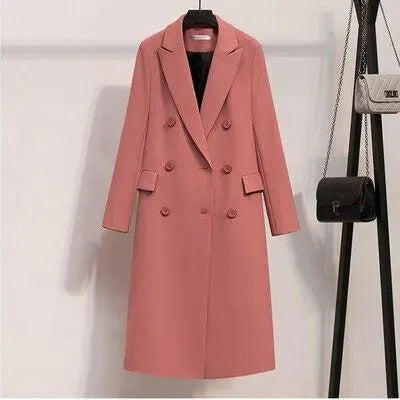 Stylish Women's Double-Breasted Coat Modern