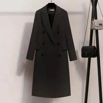 Stylish Women's Double-Breasted Coat Modern