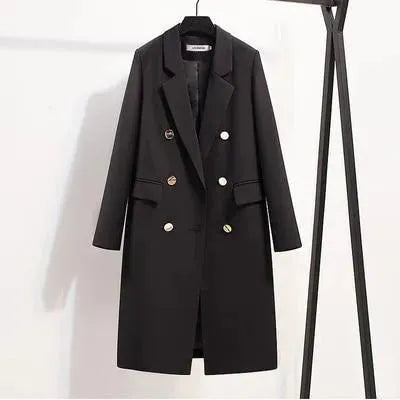 Stylish Women's Double-Breasted Coat Modern