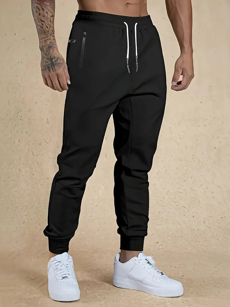 Comfortable men's trousers with drawstring and loose fit