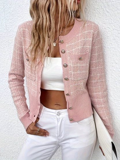Women's Cardigan Tweed Chic Short Style