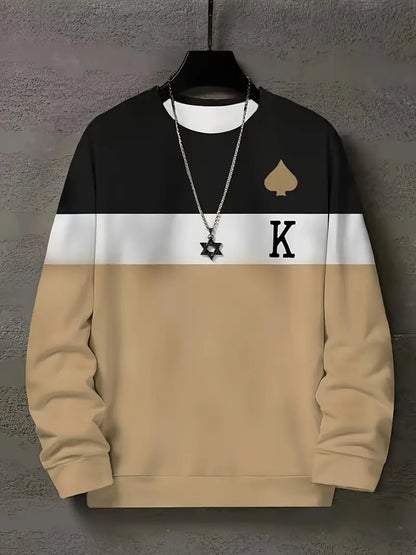 Casual Graphic Design Crew Neck Pullover