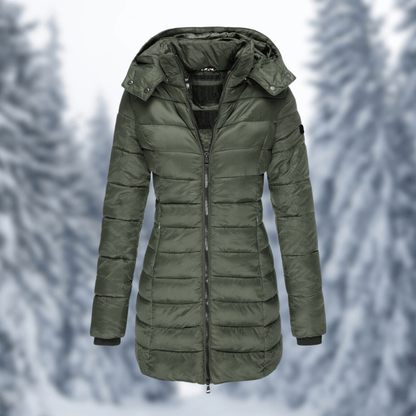 Women's Winter Coat Mid-length Detachable Hood