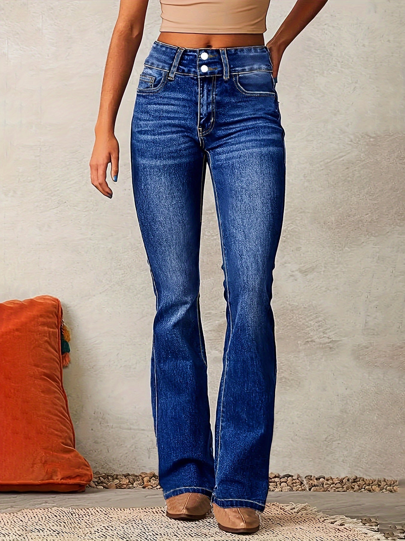 Women's High-Waist Wide-Leg Jeans