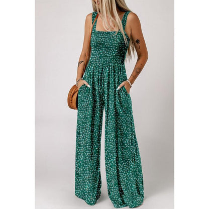 Elegant Women's Jumpsuit Floral Print Summer