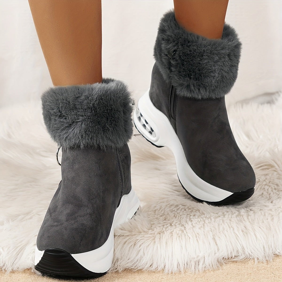 Warm Winter Boots Set Fur-lined