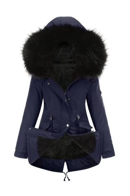 Women's Winter Coat Fleece Quilted Jacket Warm