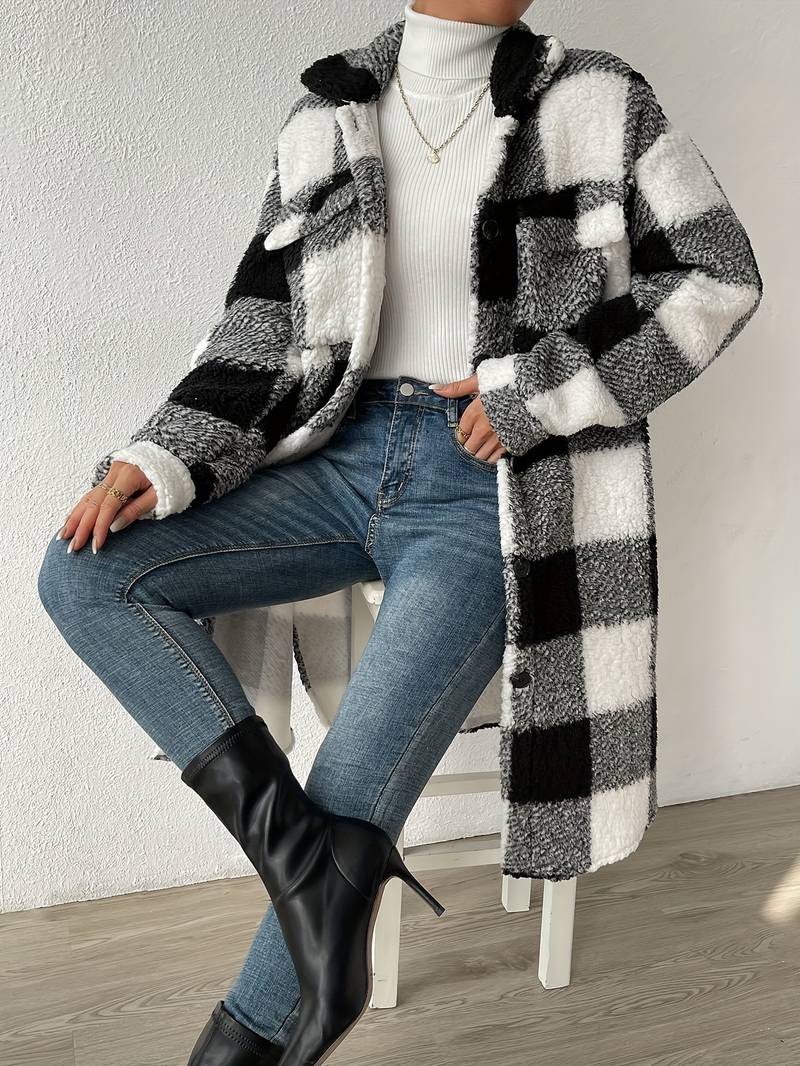 Elegant Women's Long Sleeve Winter Coat