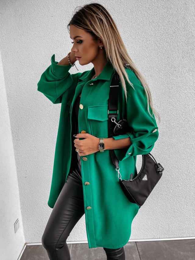 Comfortable Women's Jacket Long-Sleeved Wool Collar