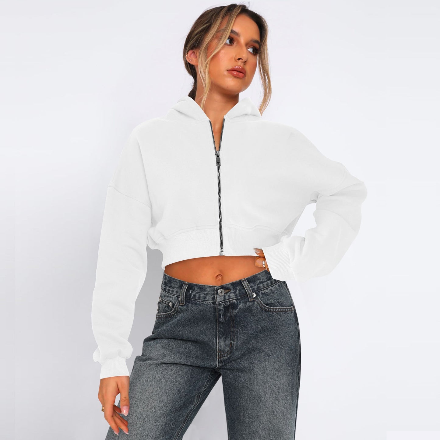 Weiche Fleece-Jacke mit Reißverschluss