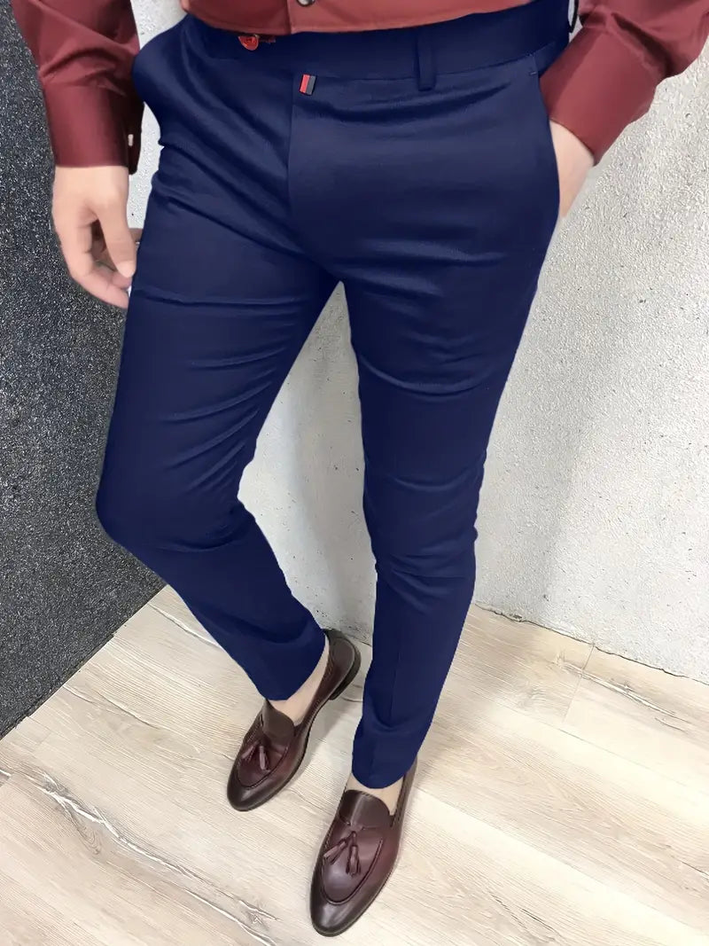 Men's Slim Fit Elegant Suit Trousers