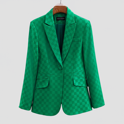 Elegant Women's Plaid Blazer
