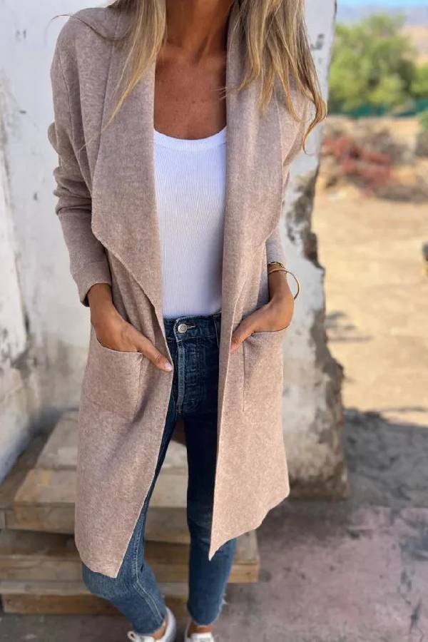 Fashionable Mid-Length Cardigan Jacket for Women