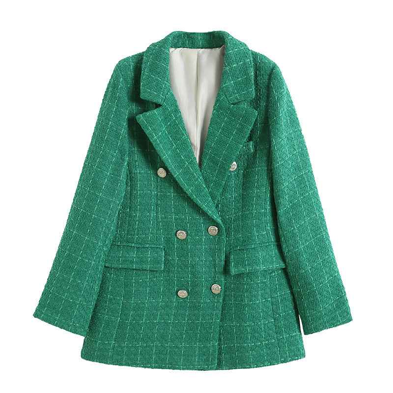 Chic Women's Stand-Up Collar Blazer