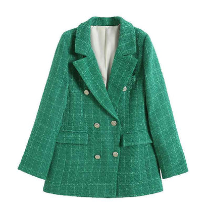 Chic Women's Stand-Up Collar Blazer