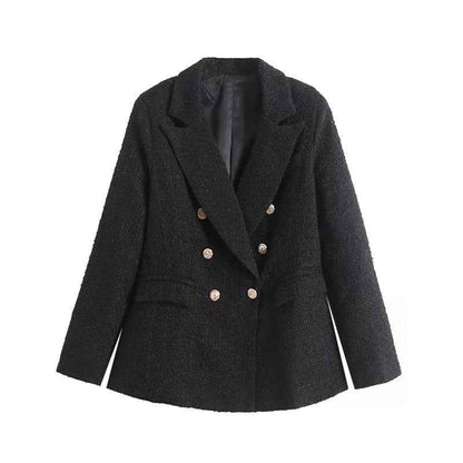 Chic Women's Stand-Up Collar Blazer