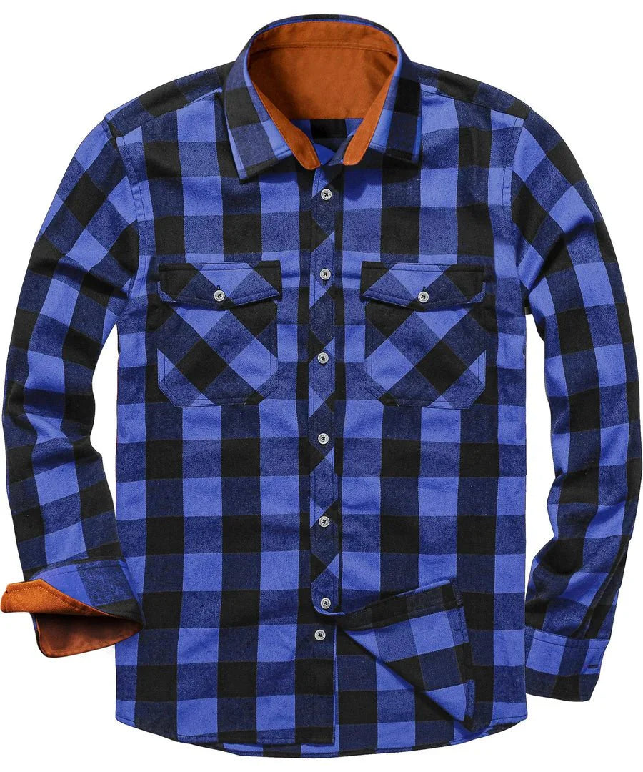 Men's Flannel Shirt Warm Modern