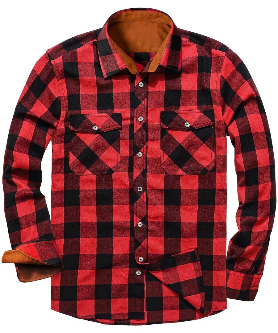 Men's Flannel Shirt Warm Modern
