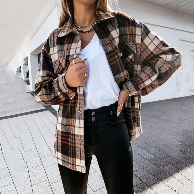 Stylish Women's Warm Flannel Jacket