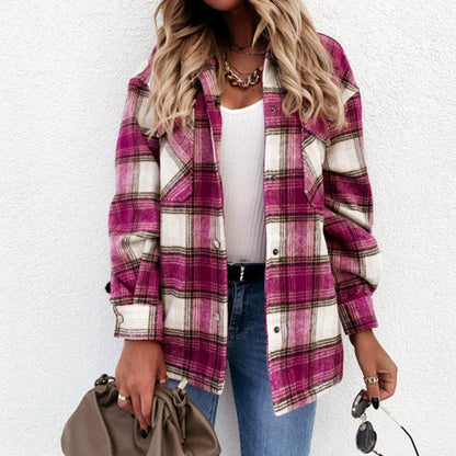 Stylish Women's Warm Flannel Jacket