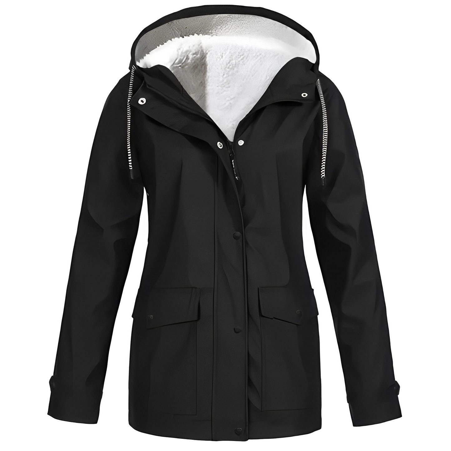 Women's Waterproof Fleece Lined Rain Jacket
