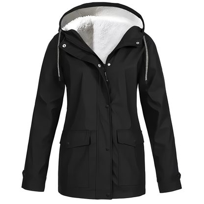 Women's Waterproof Fleece Lined Rain Jacket