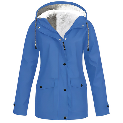 Women's Waterproof Fleece Lined Rain Jacket