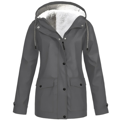 Women's Waterproof Fleece Lined Rain Jacket