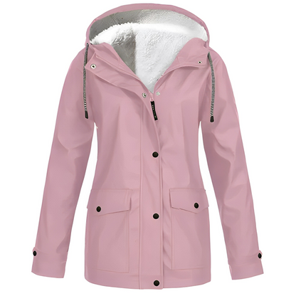 Women's Waterproof Fleece Lined Rain Jacket