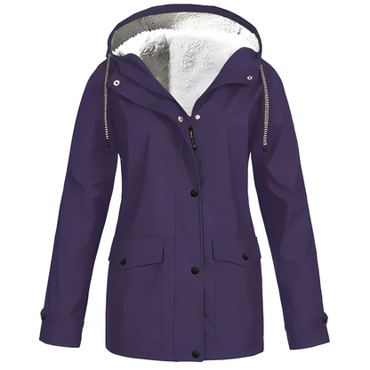 Women's Waterproof Fleece Lined Rain Jacket