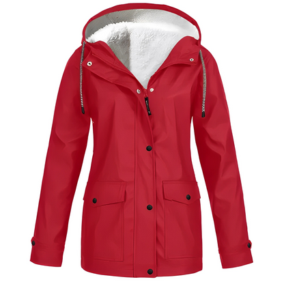 Women's Waterproof Fleece Lined Rain Jacket