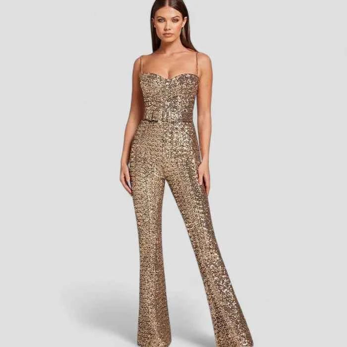 Weite Hosenanzug Damen Elegant Komfort - IdealeKleiden