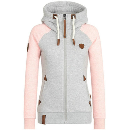 Women's Streetwear Vest Hoodie Zip Long Sleeve
