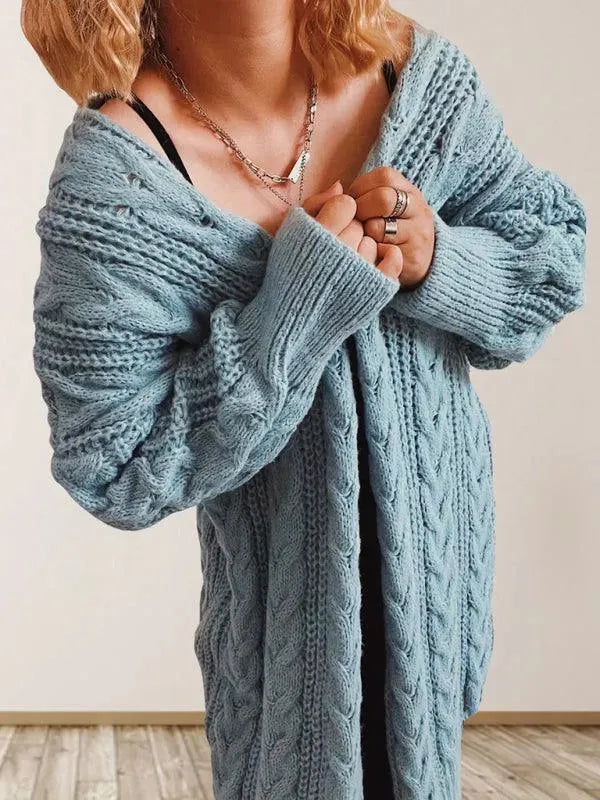 Kuschelige Strickjacke Frauen Pullover - IdealeKleiden