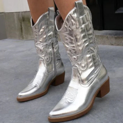 Classic Leather Western Boots