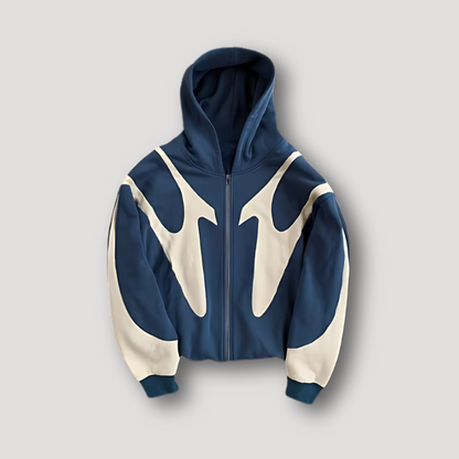 Men's Hoodie Flame Design Zipper