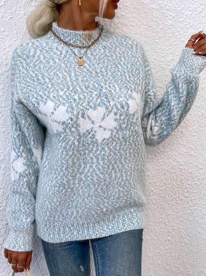 Lucky Sweater Four-Leaf Clover Design