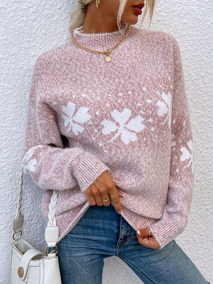 Lucky Sweater Four-Leaf Clover Design