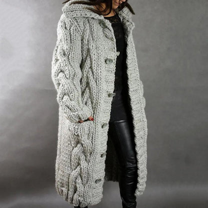 Warm Knitted Dress Women's Coat