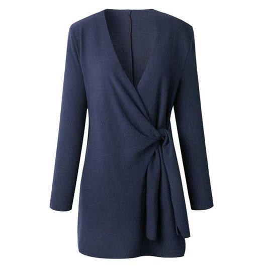 Stilvolle Damenjacke Mit Gürtel Elegant - IdealeKleiden